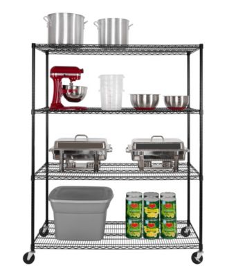 UltraDurable 4-Tier NSF Steel Wire Shelving, 60" W x 24" D x 76" H