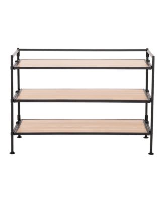 HOME 3-Tier Resin Slatted Shoe Rack