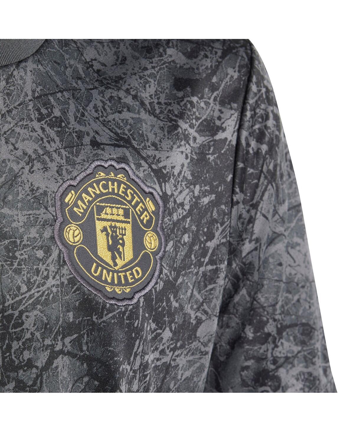 Big Boys adidasManchester United x Stone Roses 2023/24 Pre-Match Top - Black