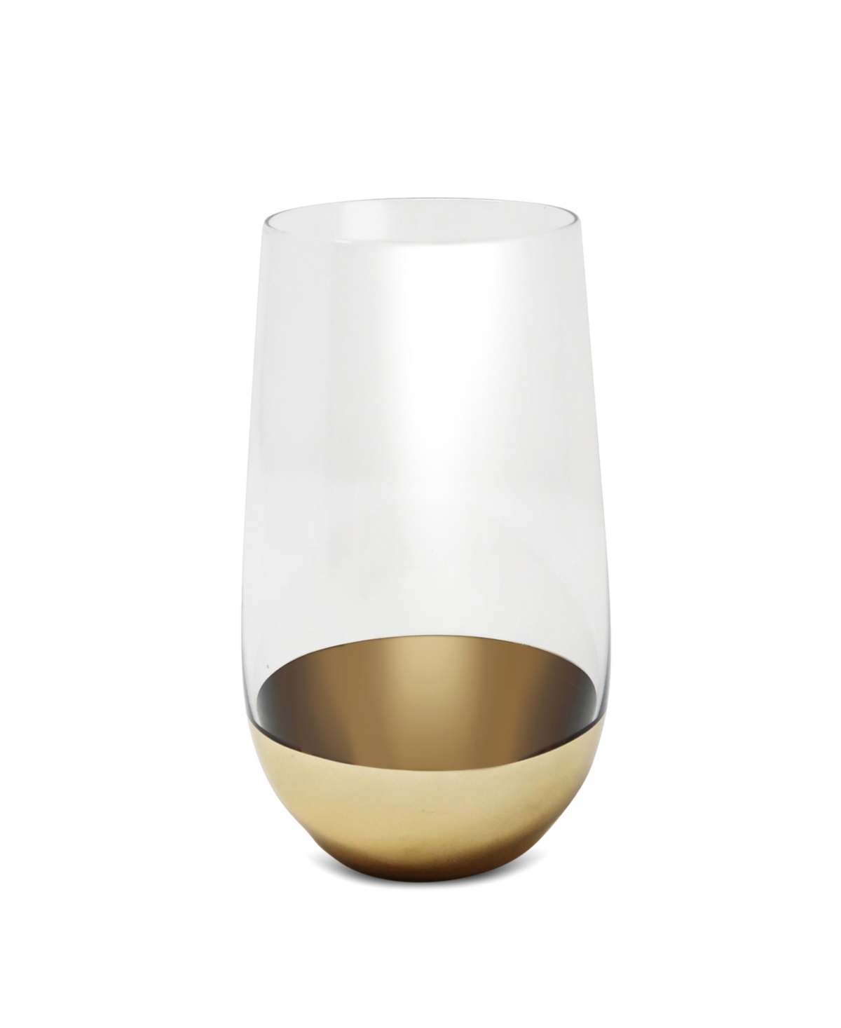 Vivience Bottom Highball Glasses, Set Of 6 In Clear,gold