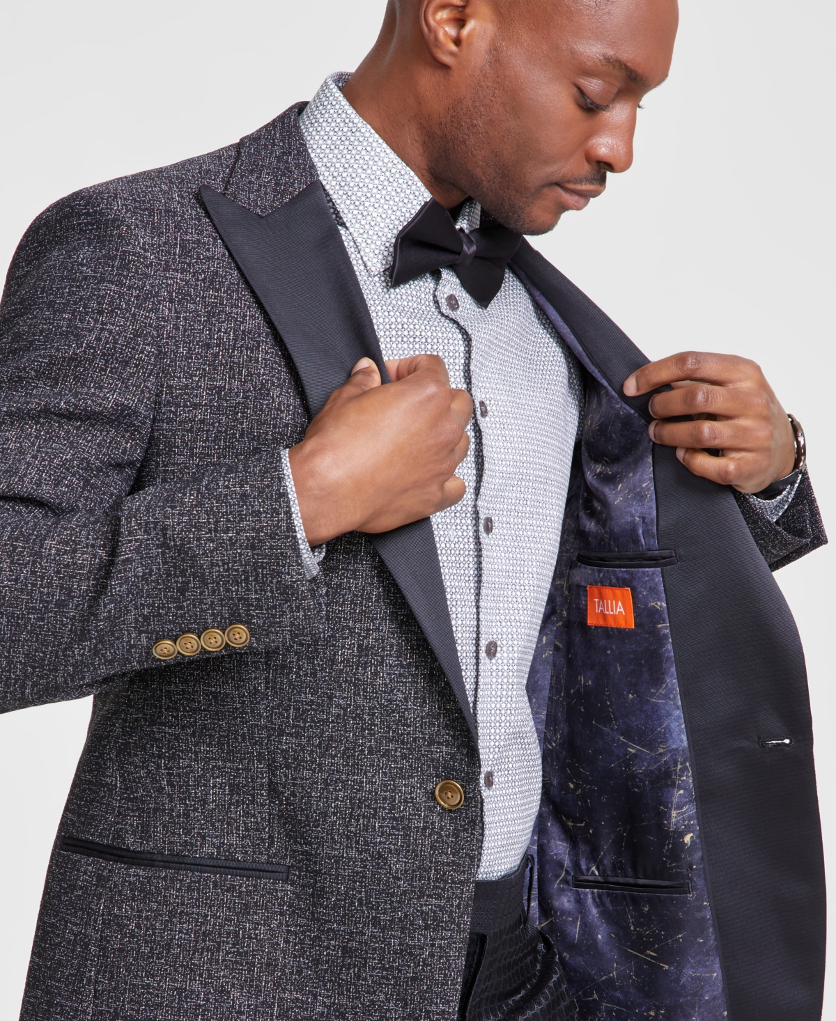 Tallia Men's Slim-Fit Jacquard Sport Coat -gold