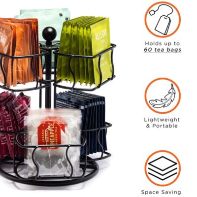 Tea Bag 2 Tier Lazy Susan Organizer