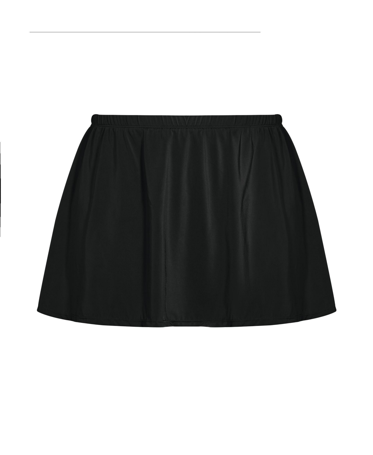 Plus Size Basic Swim Skirt - Black