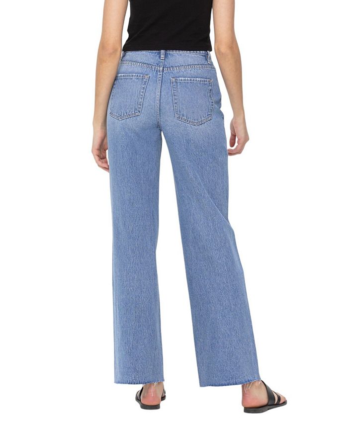Vervet Womens Super High Rise 90s Vintage Like Wide Leg Jeans Macys