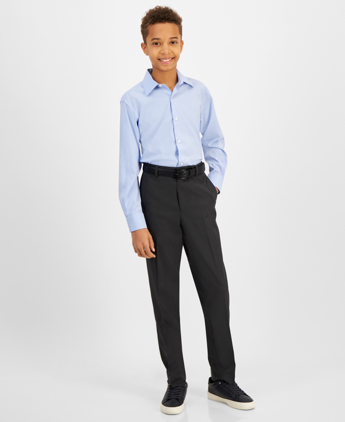 Michael Kors Big Boys Classic Fit Stretch Dress Shirt