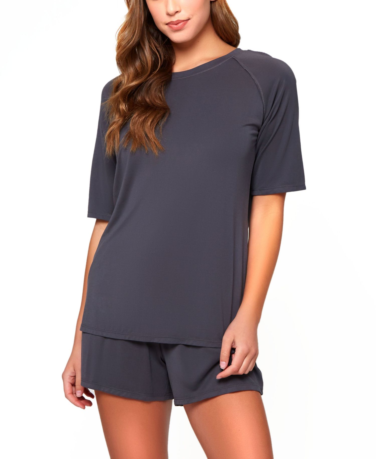 Women's 2-Piece Raglan Top and Short Pajama Set