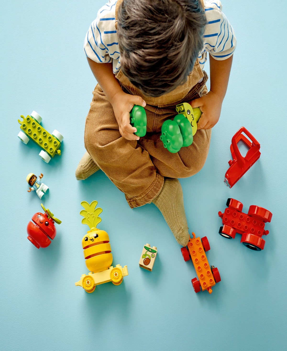 Lego Duplo 10982 My First Fruit & Vegetable Tractor Toy Learning Building Set In Multicolor