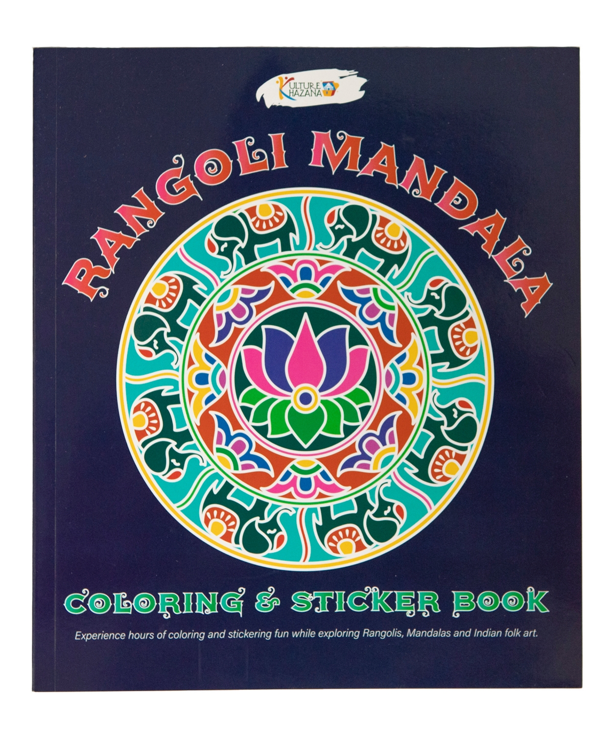 Shop Kulture Khazana Rangoli Mandala Bundle, Floor Puzzle, 48 Pieces And Coloring And Sticker Book In Mutli