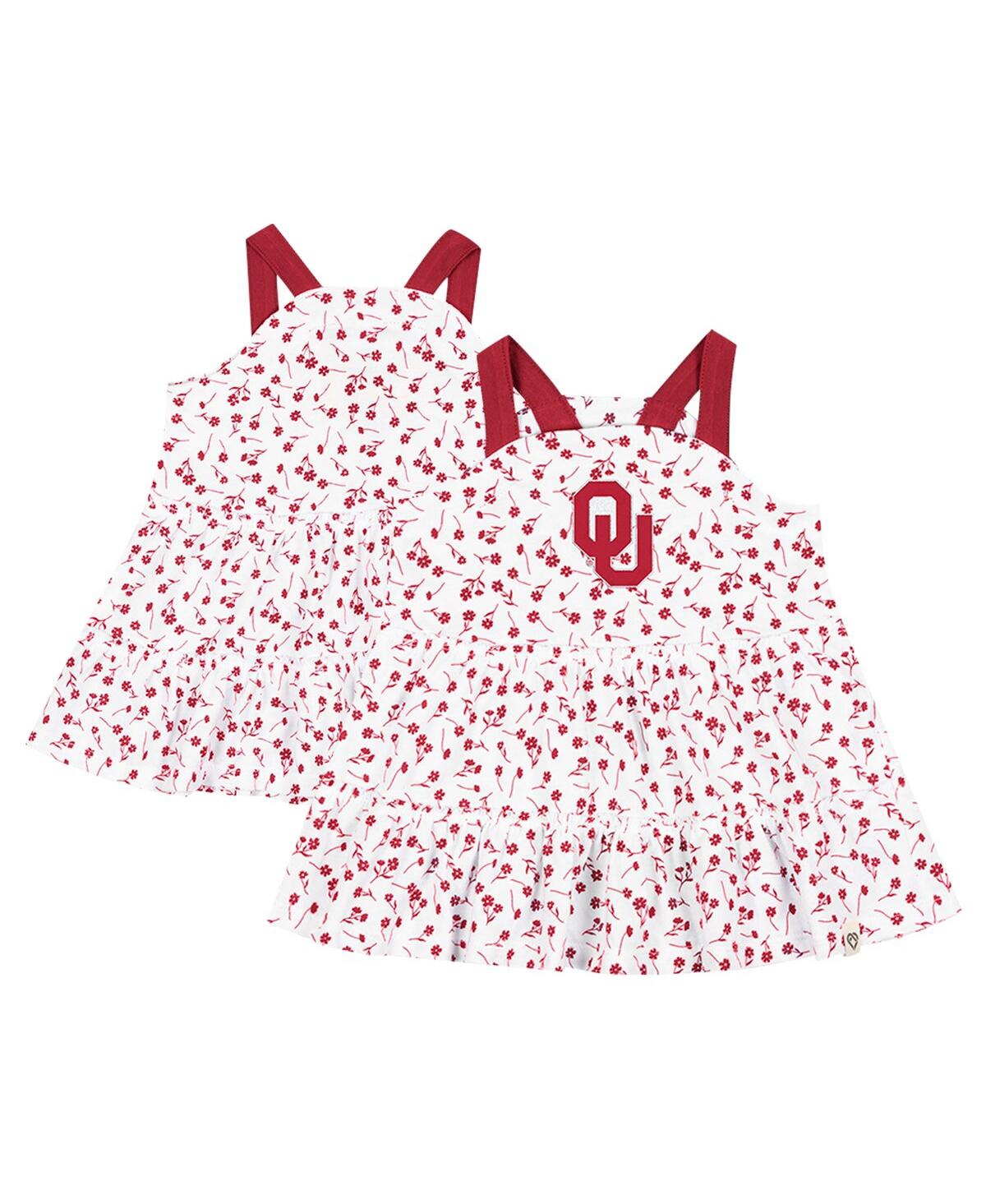 Shop Colosseum Baby Girls  White Oklahoma Sooners Robin Floral Dress