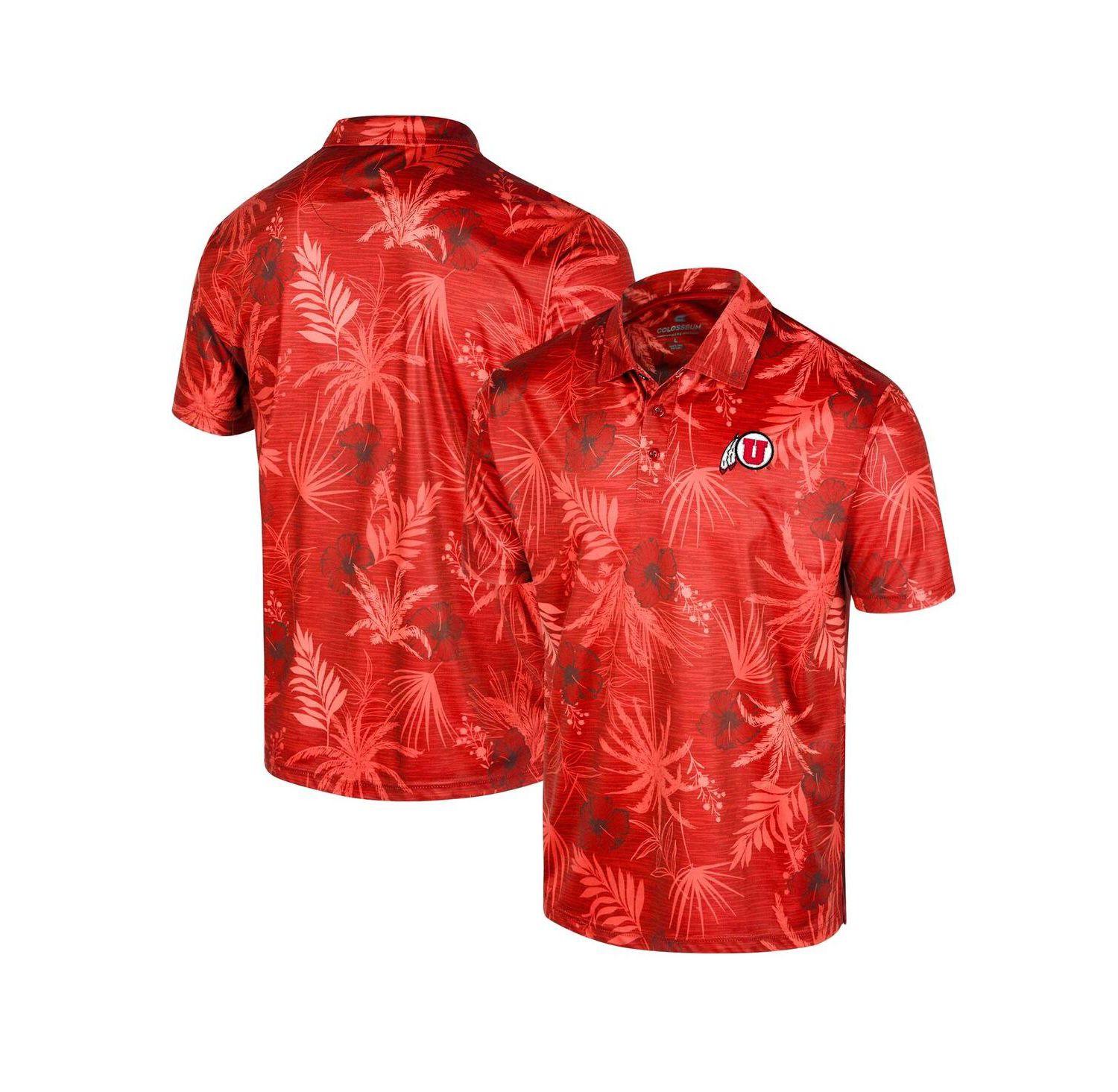 Men's Red Utah Utes Palms Team Polo Shirt