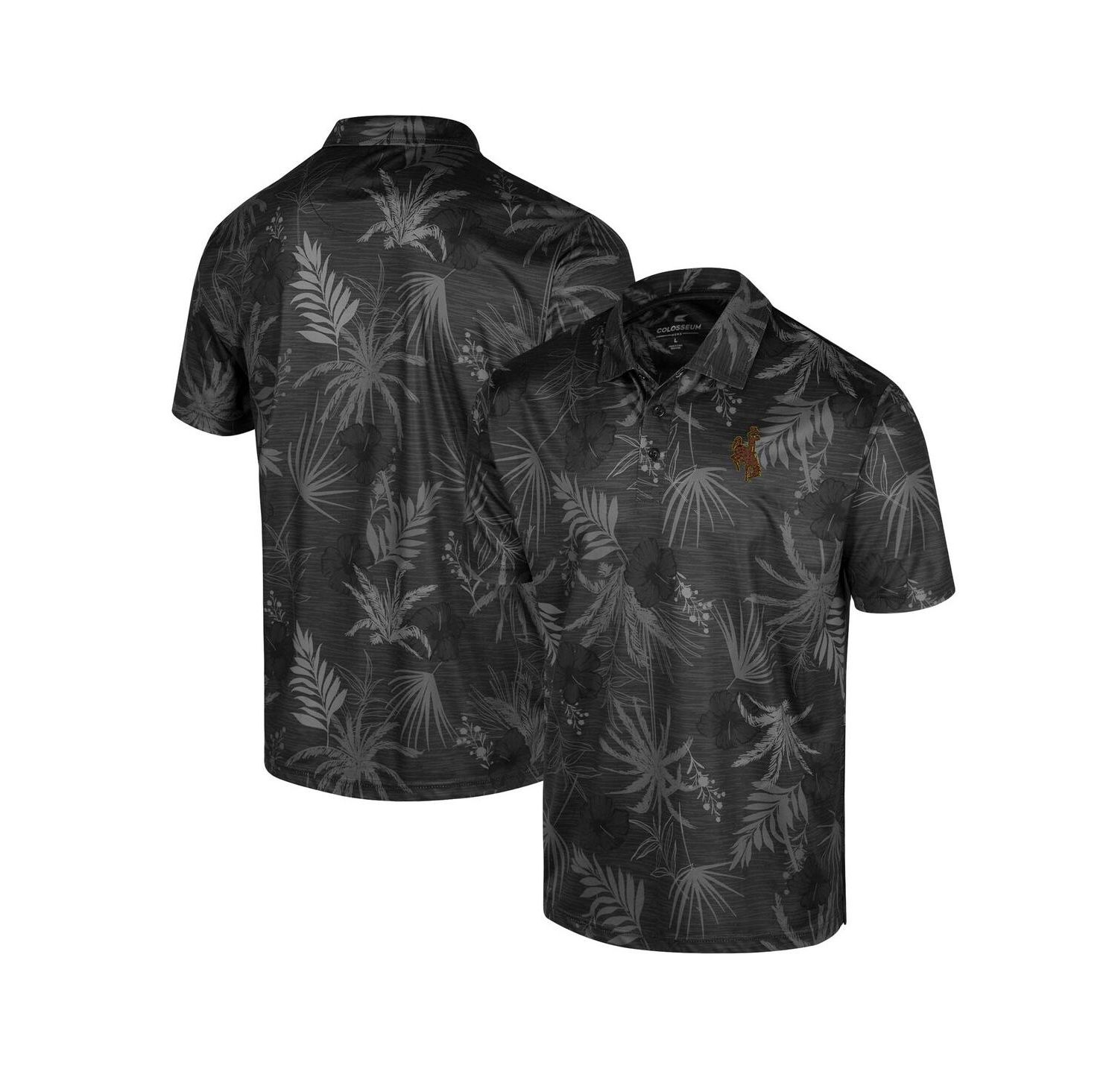 Men's Black Wyoming Cowboys Palms Team Polo Shirt
