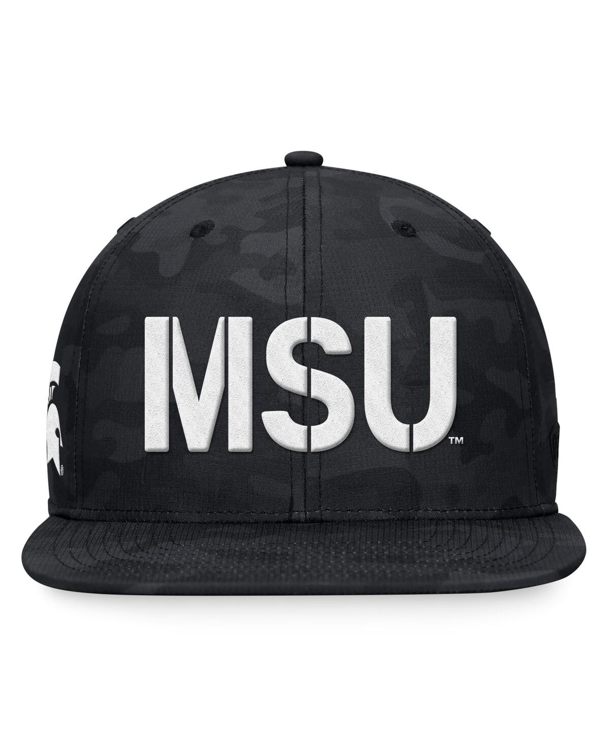 Top Of The World Black Michigan State Spartans Oht Military Appreciation Troop Snapback Hat In Black