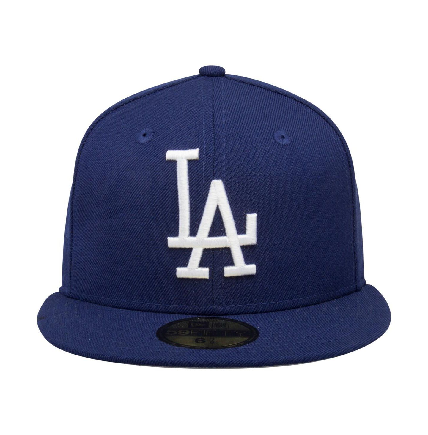 Мужская кепка New Era Navy Los Angeles Dodgers Cooperstown Collection Wool 59FIFTY Fitted Hat — фото 2