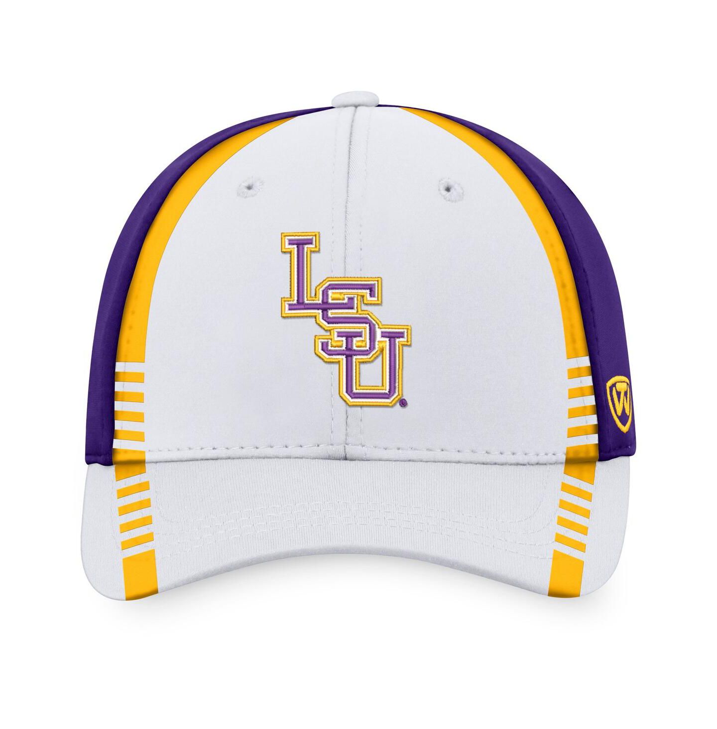 Мужская кепка Top of the World White, Purple LSU Tigers Iconic Flex Hat — фото 2