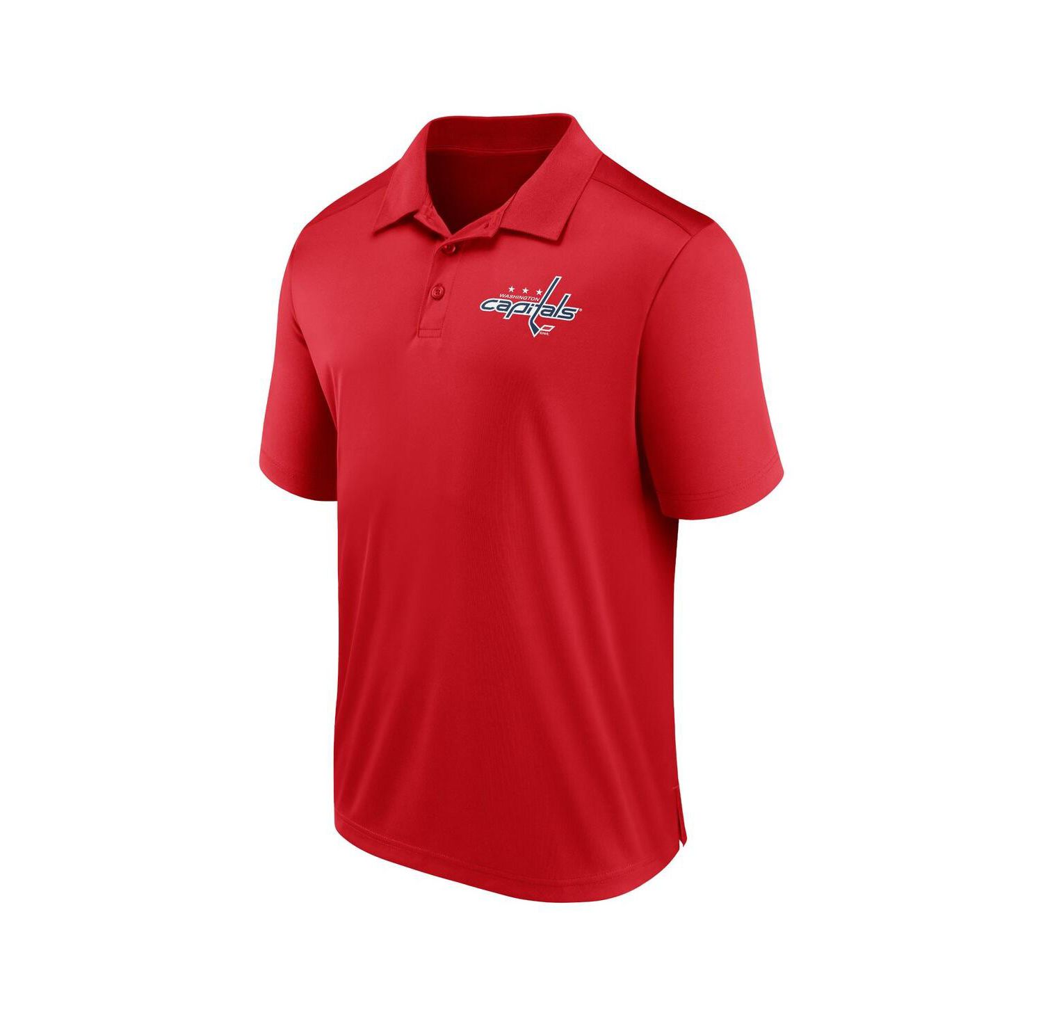 Men's Red Washington Capitals Left Side Block Polo Shirt