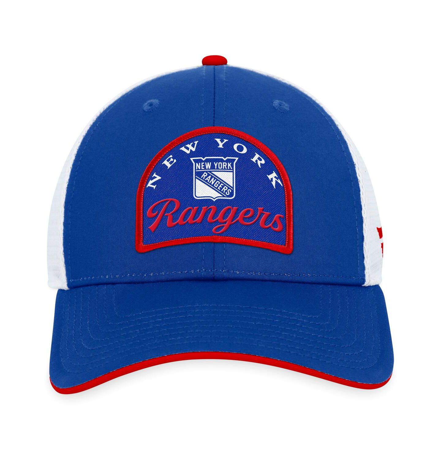 Мужская кепка Fanatics Blue, White New York Rangers Fundamental Adjustable Hat — фото 2