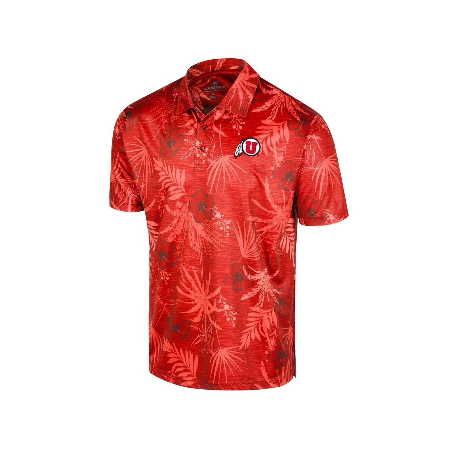 Men's Red Utah Utes Palms Team Polo Shirt