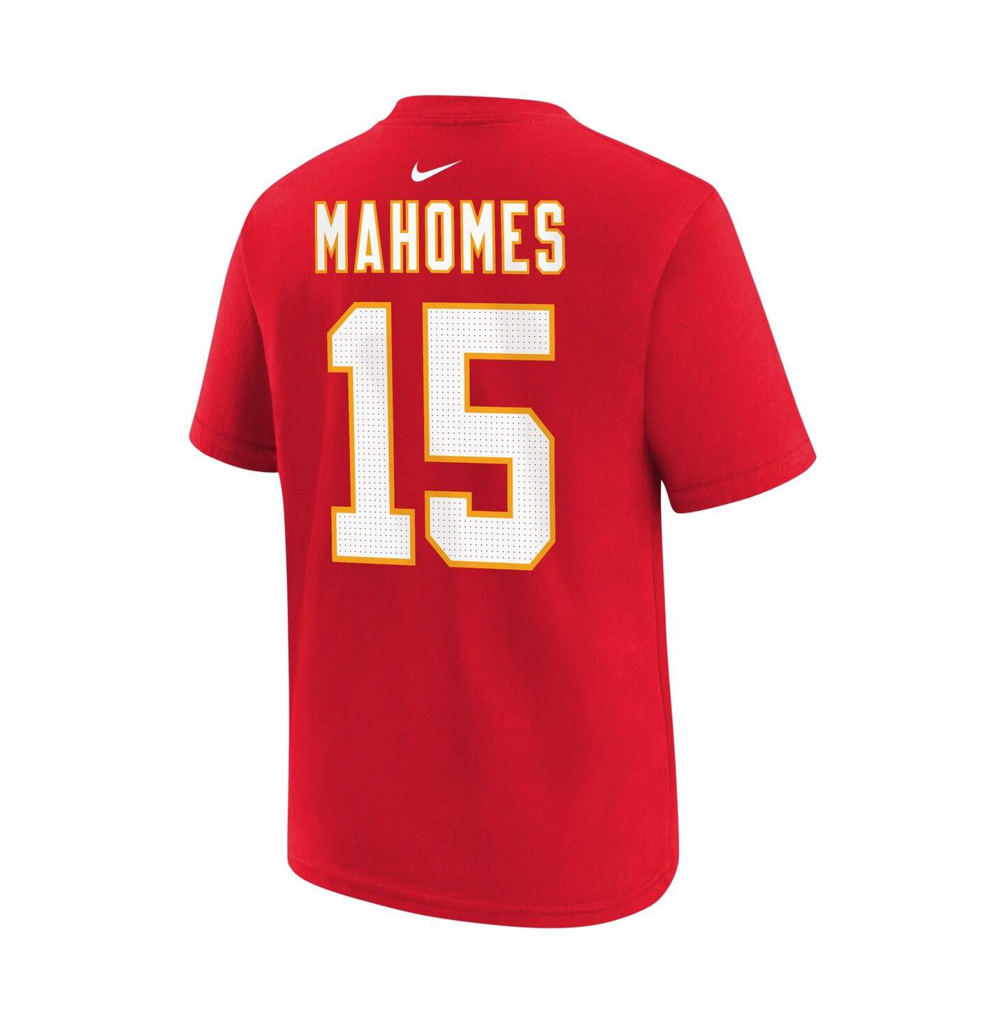 Детская футболка Nike Patrick Mahomes Red Kansas City Chiefs Player Name and Number — фото 3