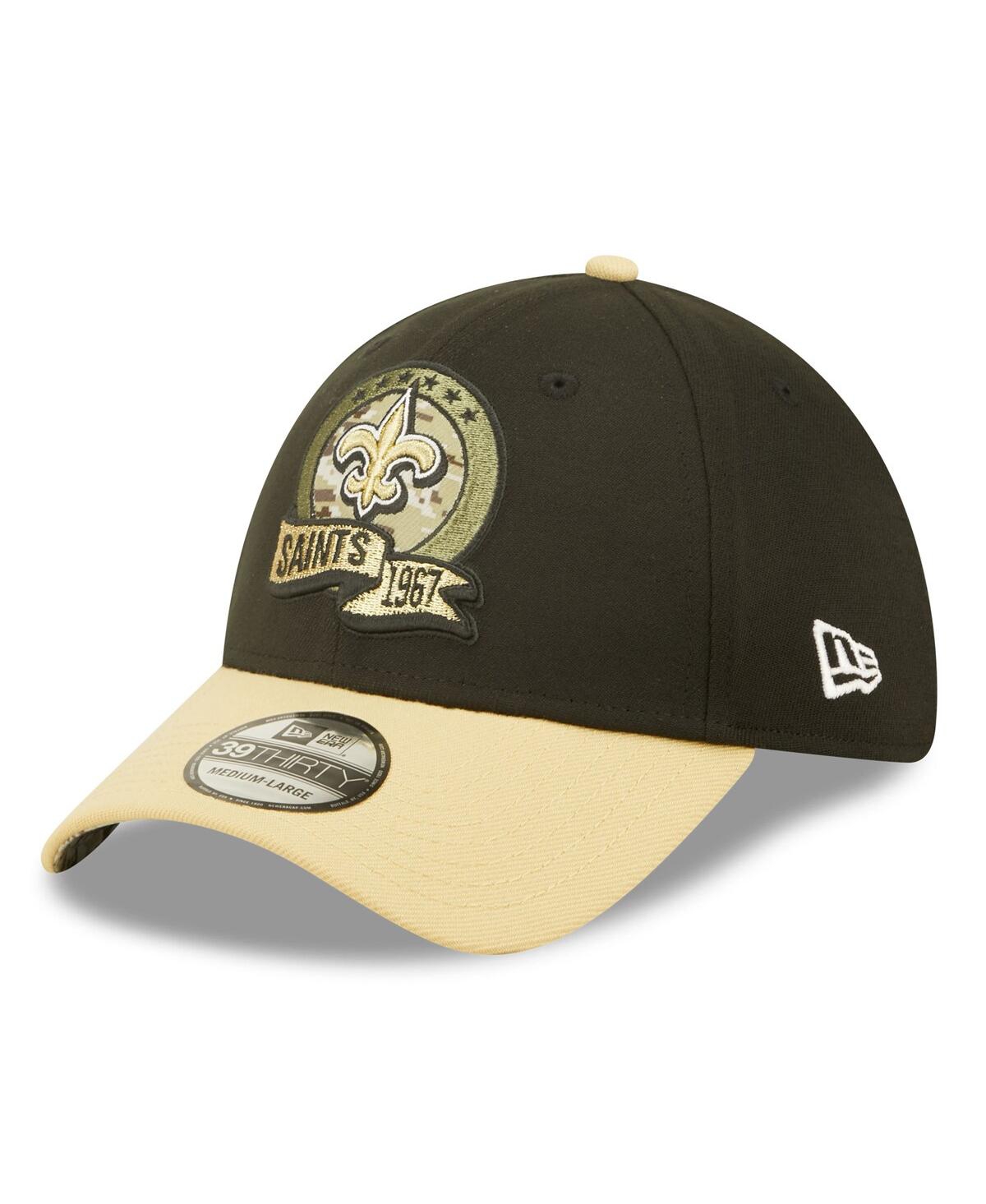 Men's New Era Vegas Gold New Orleans Saints 2022 Salute To Service 39THIRTY Flex Hat - Vegas Gold