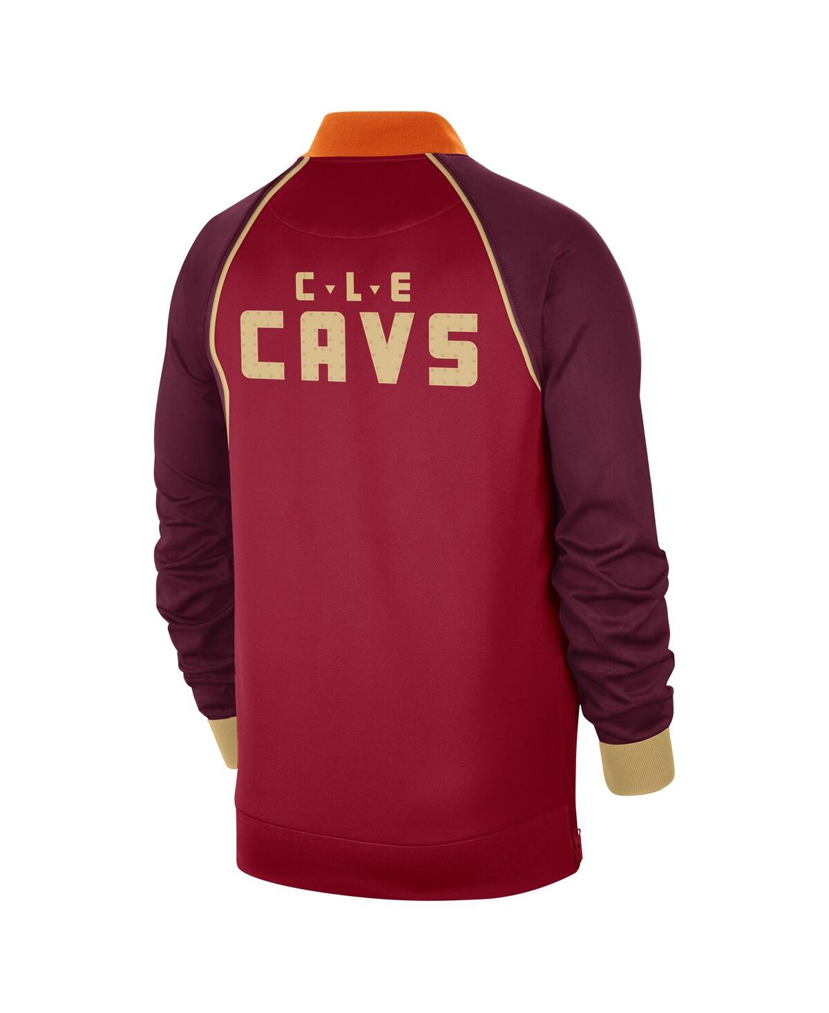Men's NikeCleveland Cavaliers 2023/24 City Edition Authentic Showtime Performance Raglan Full-Zip Jacket - Wine