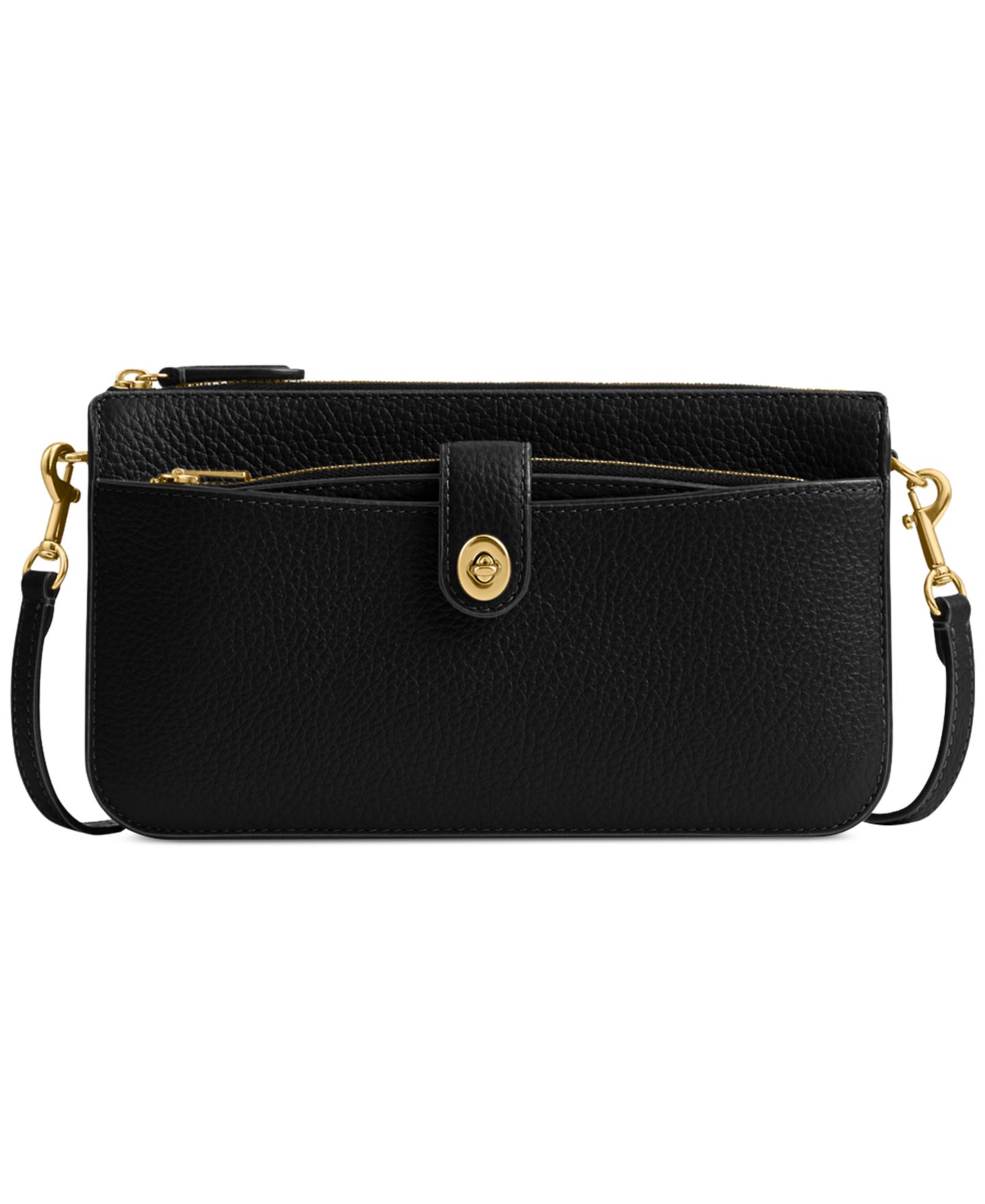 Женская сумка Coach Bella Small Leather Crossbody, цвет: Чёрный — фото 1