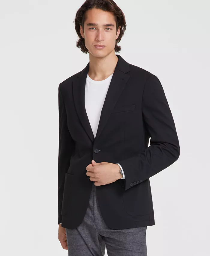 Men's Slim-Fit Solid Knit Sport Coat
