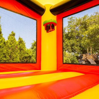 HeroKiddo Ninja Warrior Commercial Grade Bounce House Water Slide Combo with Splash Pool for Kids and Adults (with Blower), Wet Dry Use, Basketball Hoop, Outdoor Indoor, Birthday Party Rental