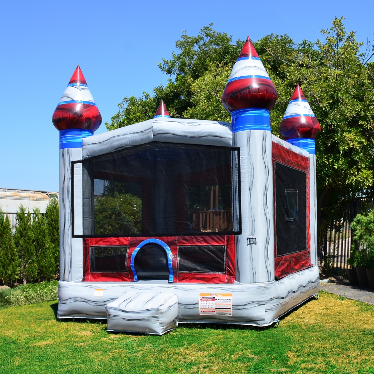 JumpOrange Titanium Commercial Grade Bounce House 13x13 for Kids and Adults (with Blower), Basketball Hoop, Outdoor Indoor, Bouncer Jumper, Birthday P