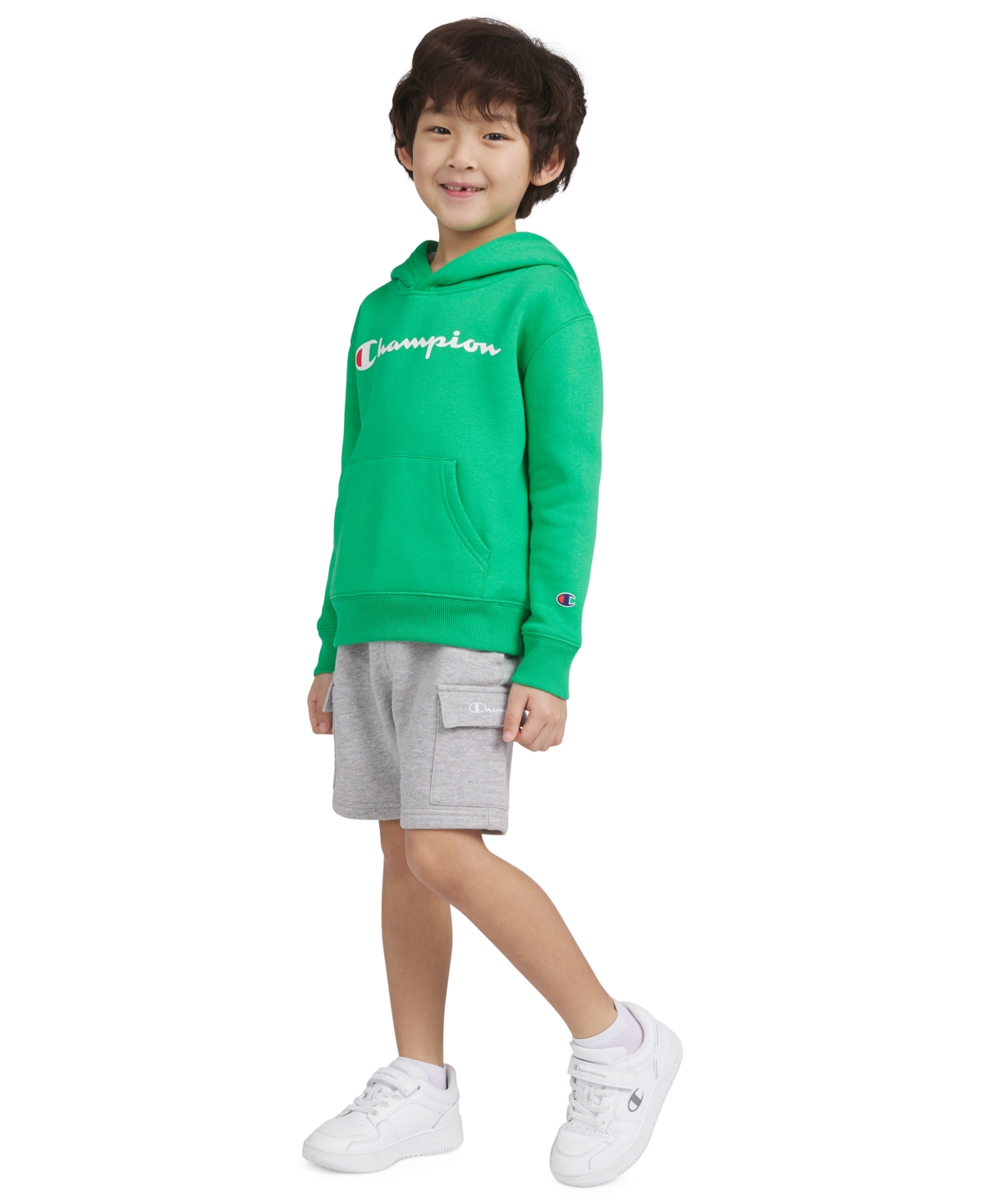 Champion Toddler & Little Boys Fleece Hoodie & Cargo Shorts, 2 Piece Set