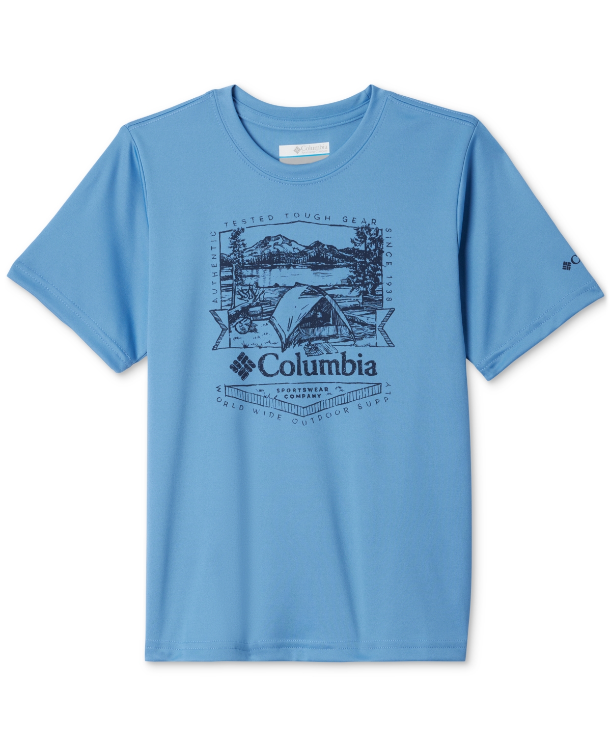 Shop Columbia Big Boys Fork Stream Graphic Short-sleeve T-shirt In Skyler