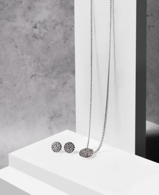 Pav&eacute; Disc 19" Pendant Necklace