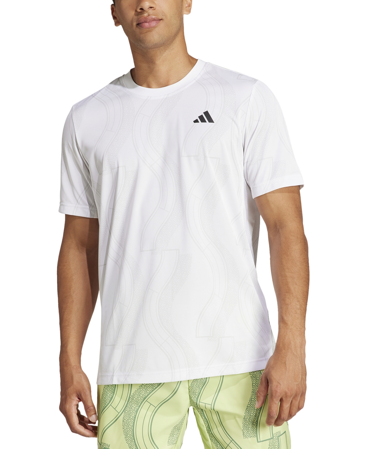 Shop Adidas Originals Men's Moisture-wicking Club Tennis Graphic T-shirt In White,grey