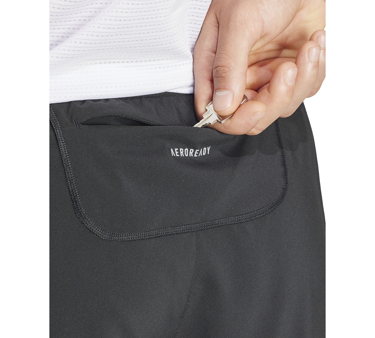 Adidas Originals Men's Own The Run Moisture-wicking Drawstring 7" Shorts In Black