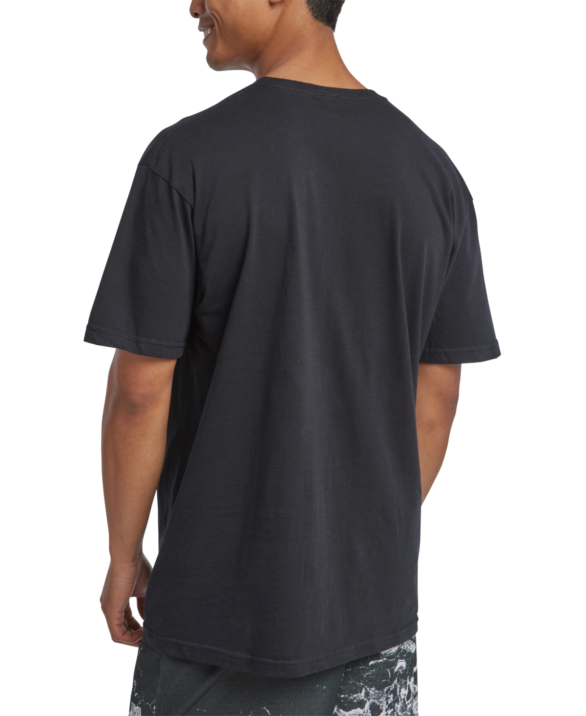 Shop Reebok Men's Glory Grind Graphic T-shirt In Black,vector Blue