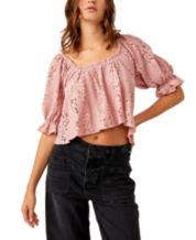 Free People, Tops, Guc Free People Not So Sweet Victorian Lace Top Size  Medium In Cranberry