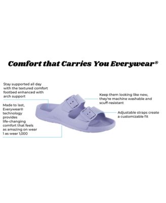 Women's Double Buckle Adjustable Slide with Everywear