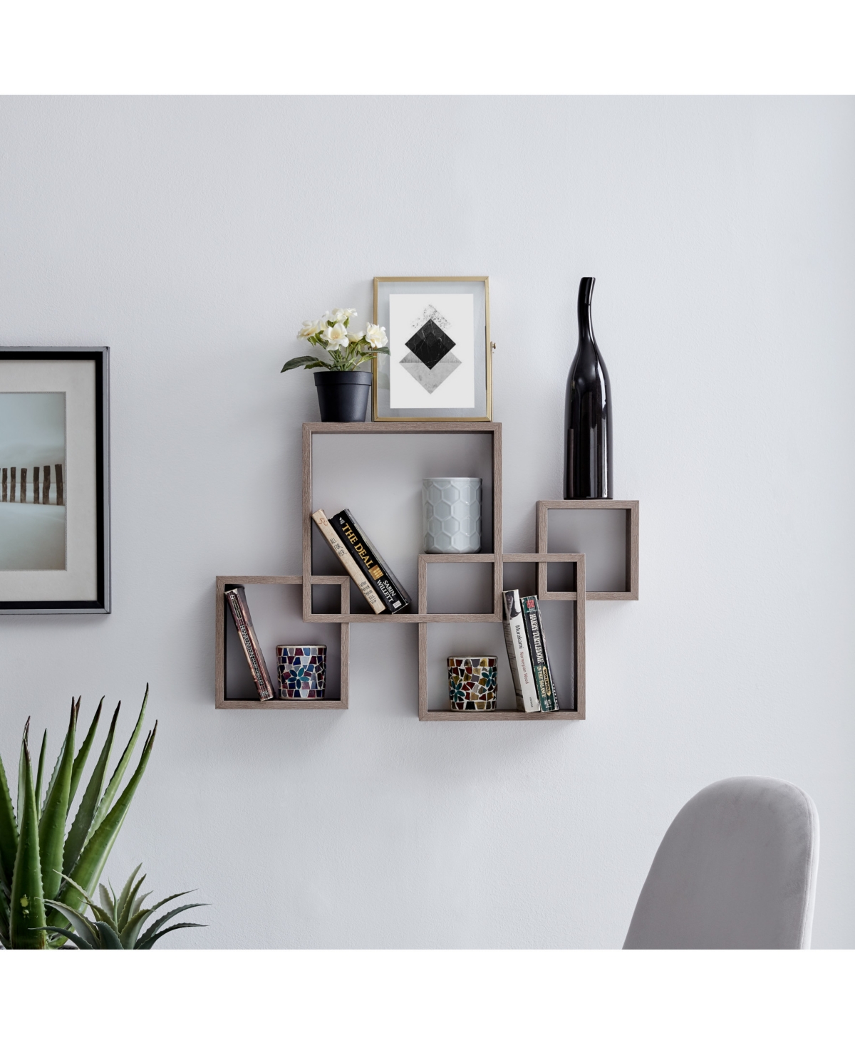 DANYA B INTERSECTING CUBE SHELVES 