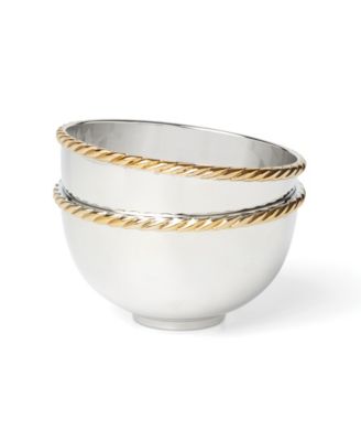 Roseland Metal Nut Bowl, Set of 2