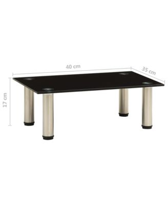 TV Stand Black 15.7"x13.8"x6.7" Tempered Glass