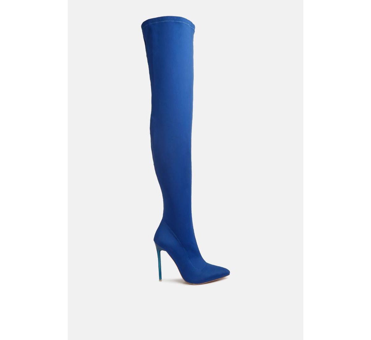 lolling long high heel boots - Blue