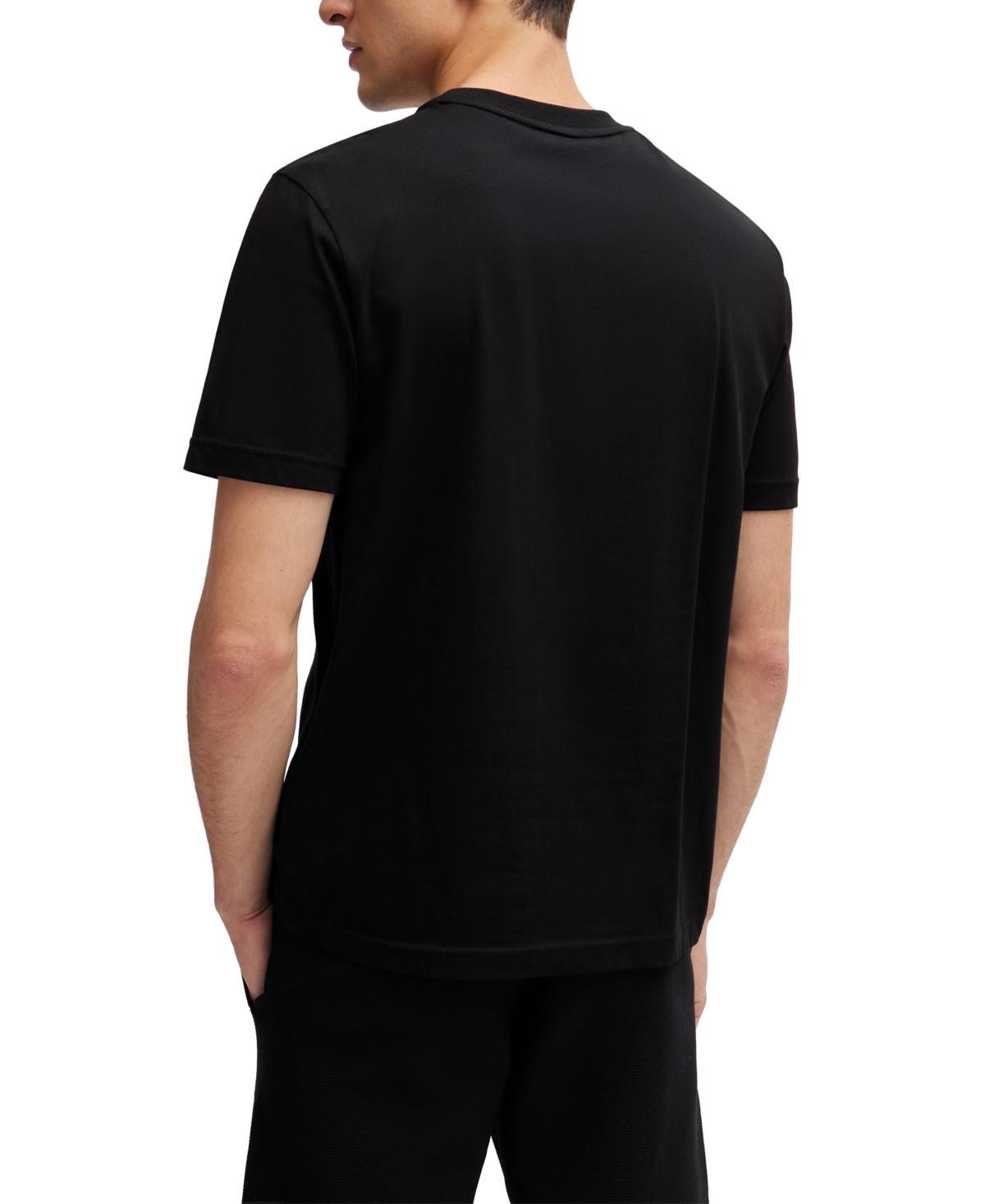 Shop Hugo Boss Boss By  Men's Flag-inspired Artwork T-shirt In Black