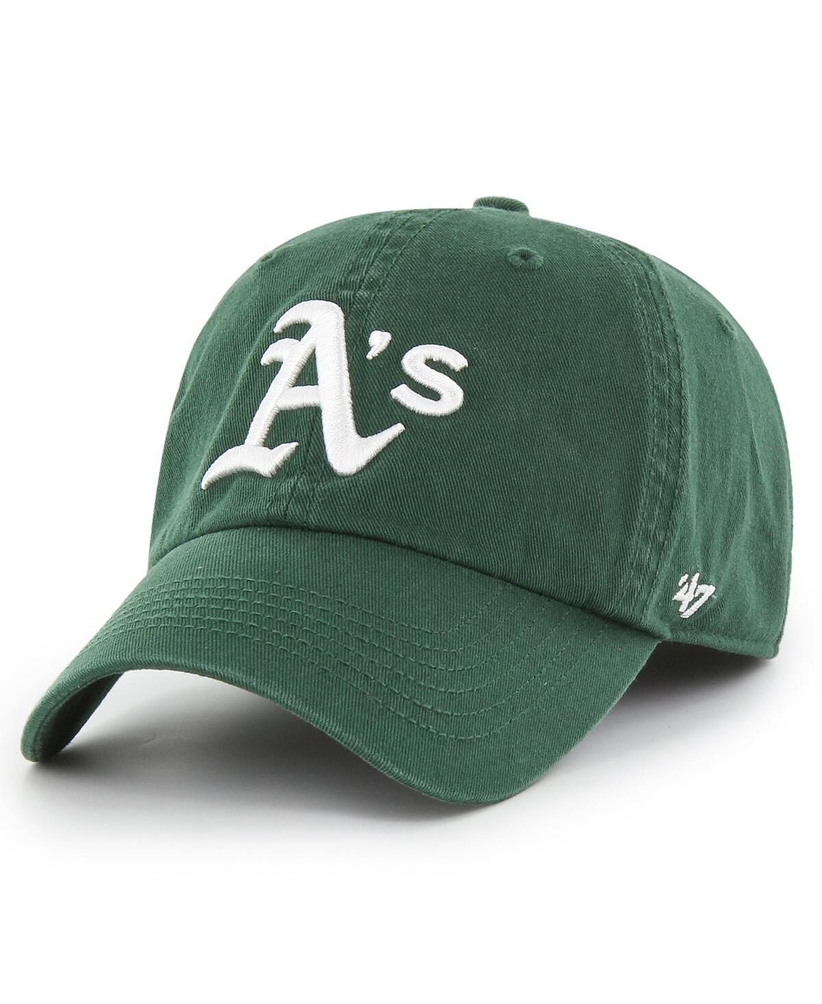 Shop 47 Brand Men's ' Green Oakland Athletics Franchise Logo Fitted Hat