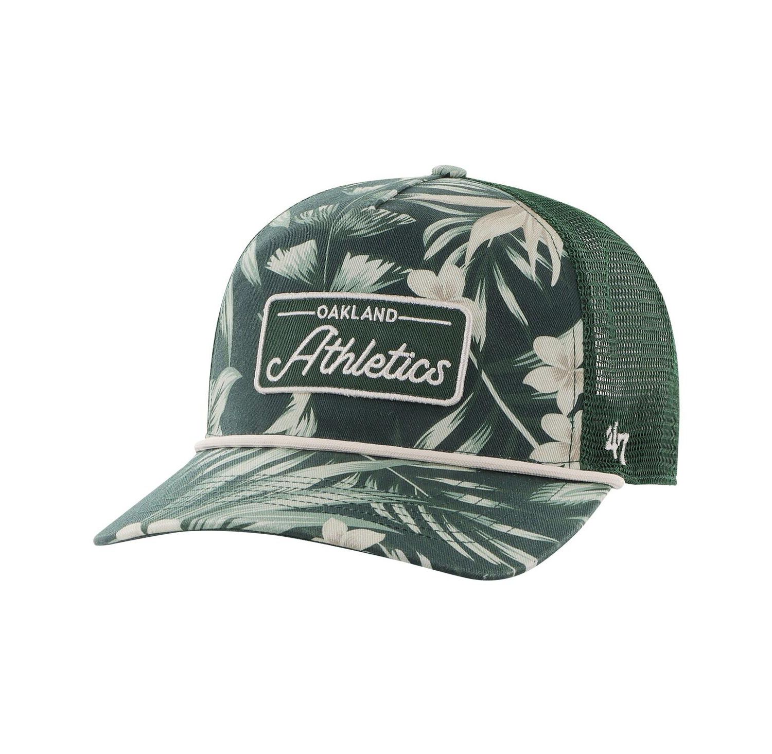 Men's Green Oakland Athletics Tropicalia Trucker Hitch Adjustable Hat