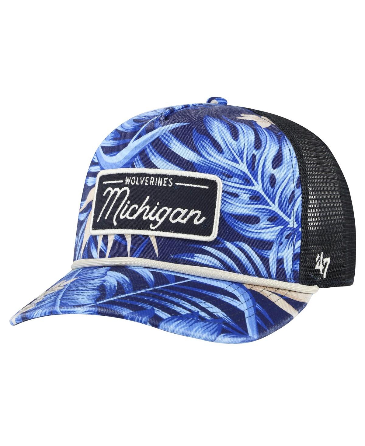 Shop 47 Brand Men's ' Navy Michigan Wolverines Tropicalia Hitch Adjustable Hat