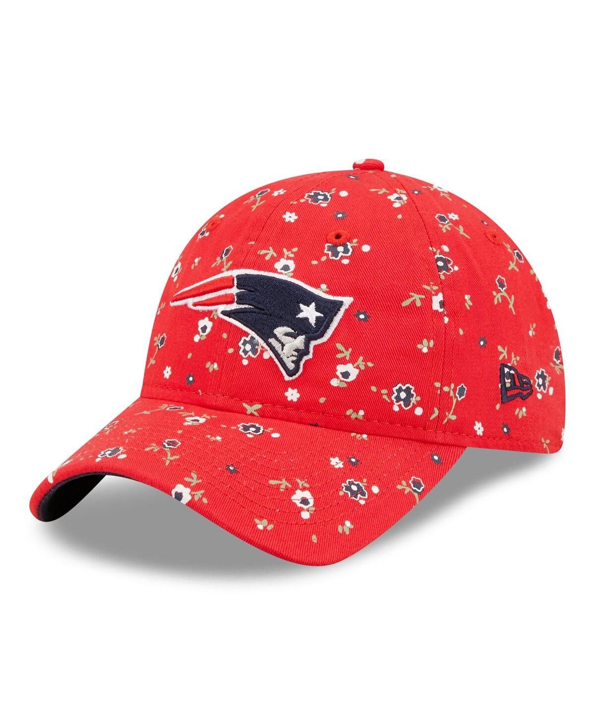 Shop New Era Women's  Red New England Patriots Floral 9twenty Adjustable Hat