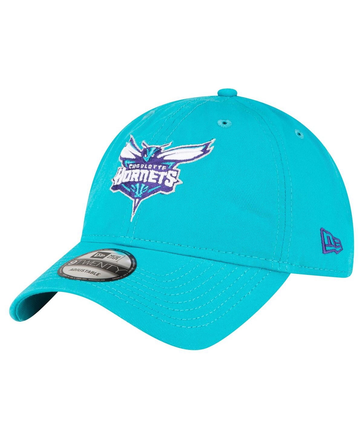 Shop New Era Men's  Teal Charlotte Hornets Team 2.0 9twenty Adjustable Hat