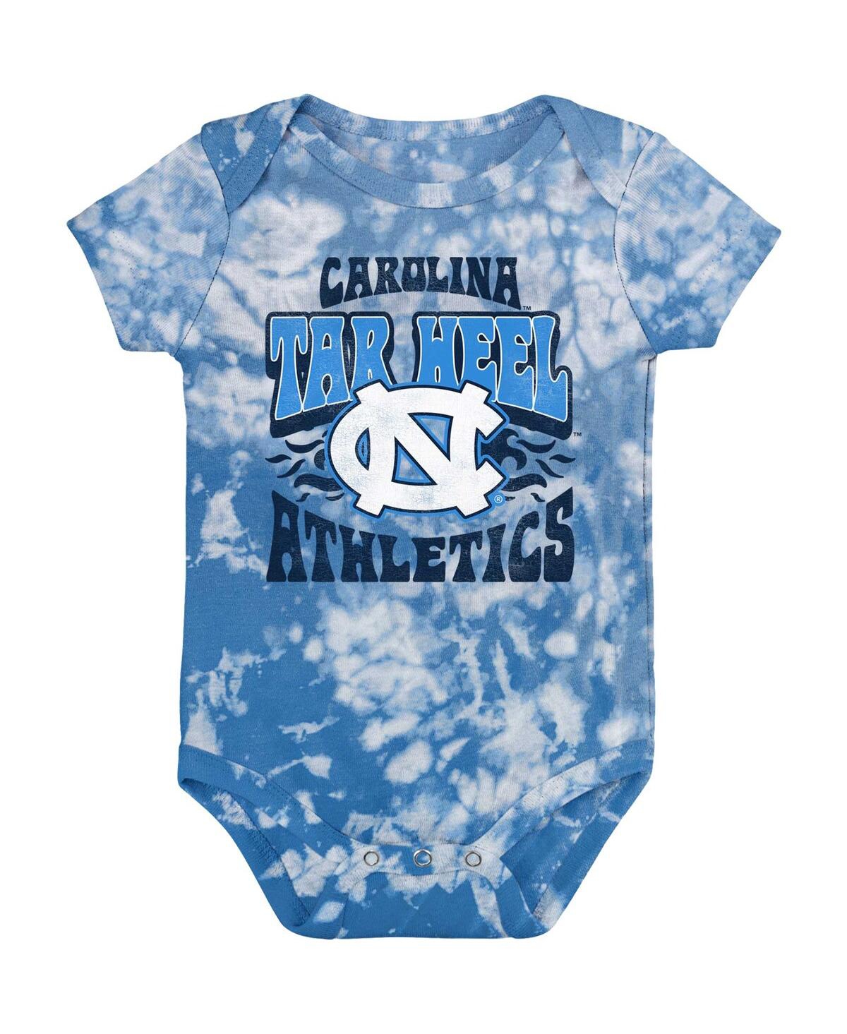 Shop Outerstuff Baby Boys And Girls Carolina Blue Distressed North Carolina Tar Heels Lil Rocker Tie-dye Bodysuit