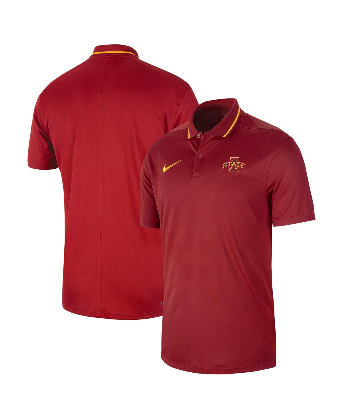 Shop Nike Men's  Cardinal Iowa State Cyclones 2023 Sideline Coaches Performance Polo Shirt