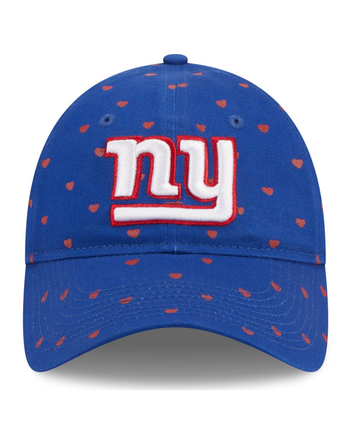 Shop New Era Little Girls  Royal New York Giants Hearts 9twenty Adjustable Hat