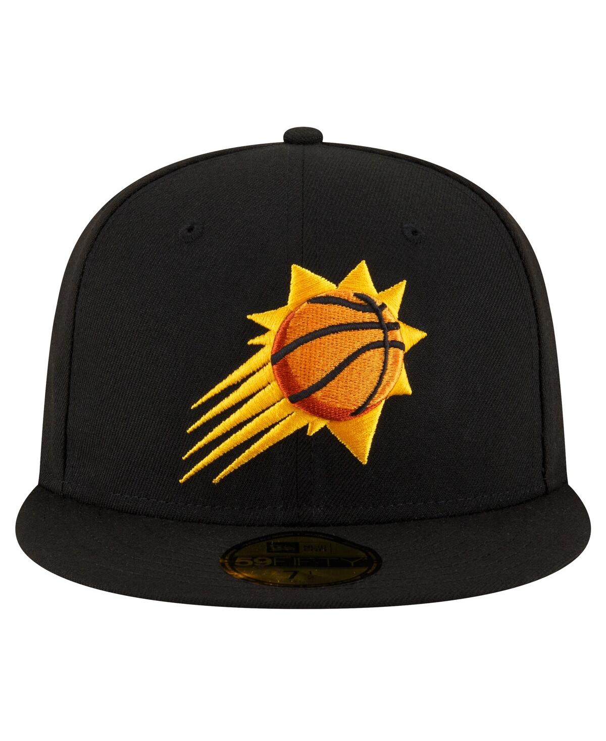Shop New Era Men's  Black Phoenix Suns Team 59fifty Fitted Hat